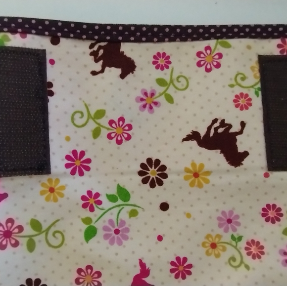 Die Spiegelburg VTG Pink Embroidered Horse Shoe Floral Polka Dot Crossbody Bag - Picture 6 of 10